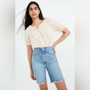 Madewell High Rise Denim Shorts Hendrick Wash Sz 25